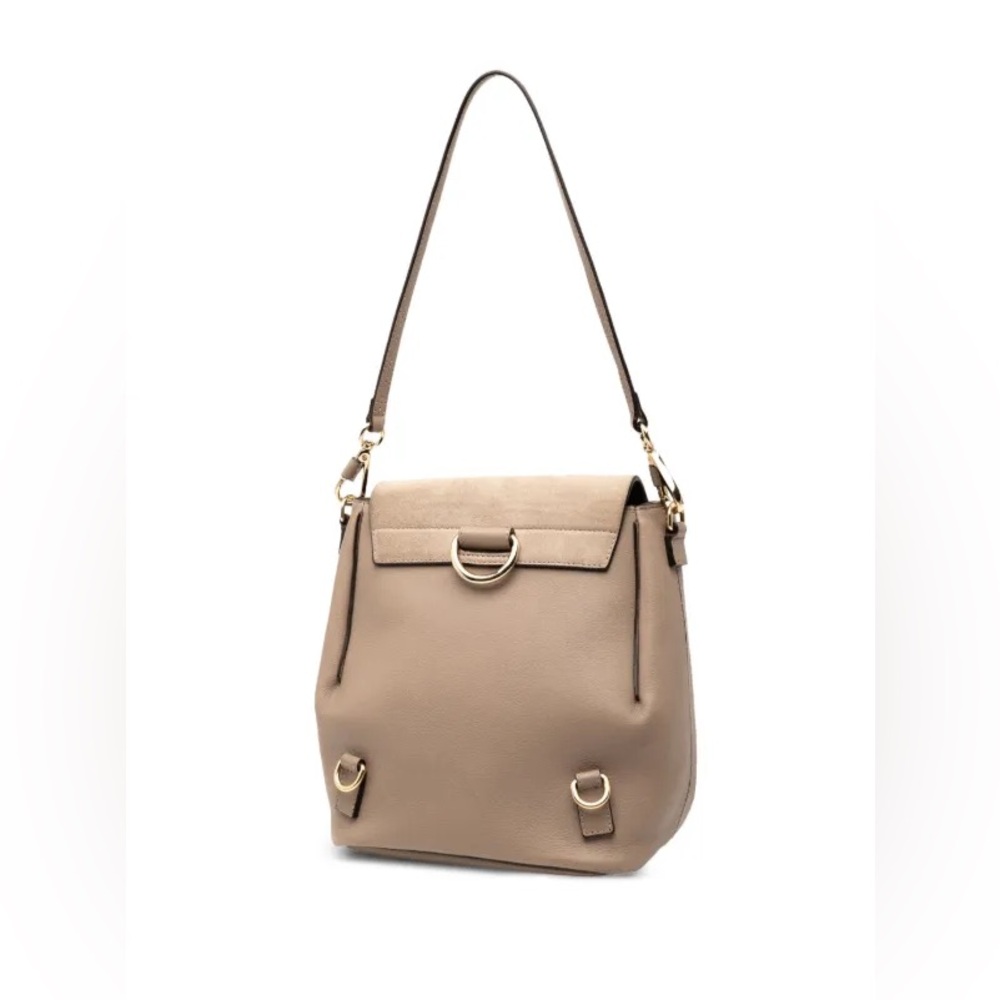 Chloé Medium Calfskin and Suede Faye backpack in Motty Grey - Picture 5 of 16
